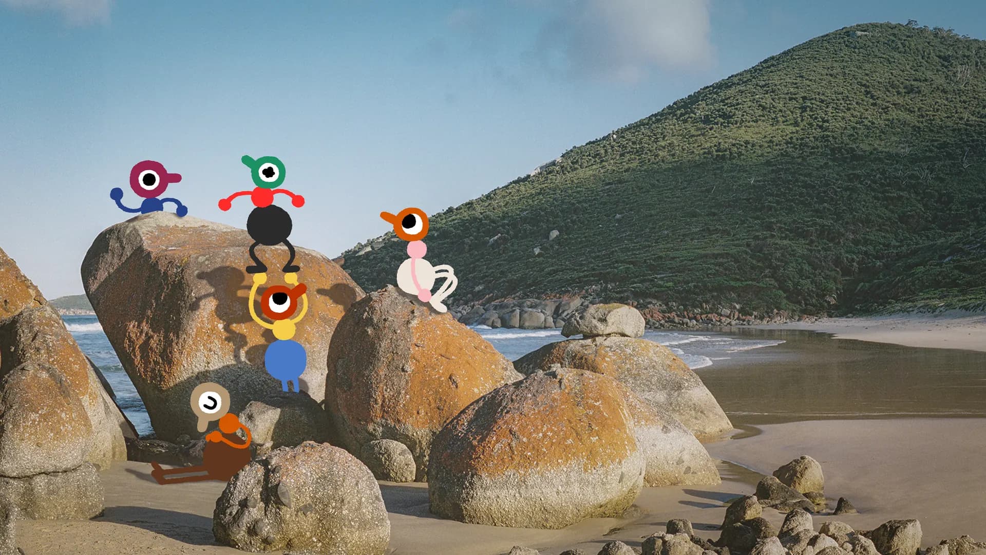 Big Walk key art showing the game’s island explorers